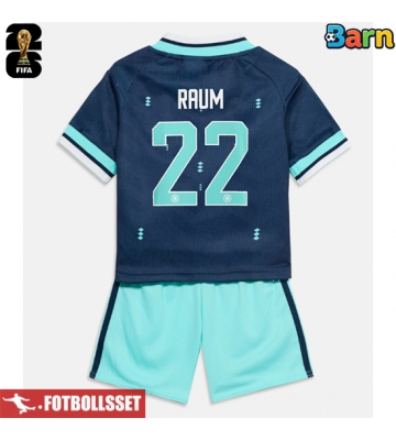 Tyskland David Raum #22 Bortatröja Barn VM 2026 Kortärmad (+ Korta byxor)